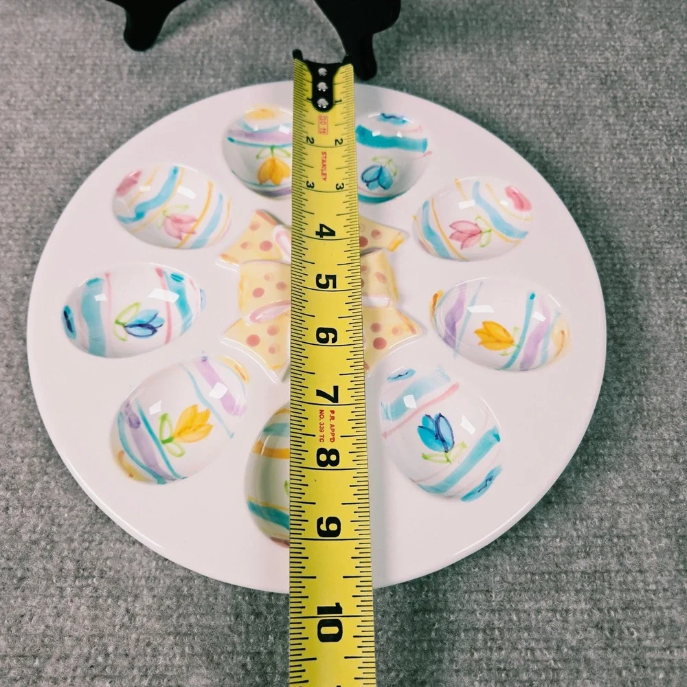 World Bazaars Ariela Collection Tulip Egg Holder Easter Deviled Egg Plate